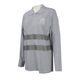 P862 網上下單女裝長袖Polo恤 設計反光帶員工制服 女裝長袖Polo恤 裝修設計公司 製造商     淺灰色 P862 網上下單女裝長袖Polo恤 設計反光帶員工制服 女裝長袖Polo恤 裝修設計公司 製造商     淺灰色